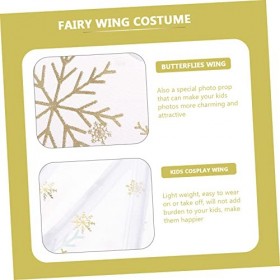 ABOOFAN 5 Pièces Ailes De Fée Flocon De Neige Décor DHalloween Costume De Princesse Pour Les Ailes De Filles Accessoires DA