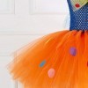 wuzhou Enfants Filles Halloween Jeux de rôle Clown Ensembles, Costume de noël Robe Tutu avec Cerceau de Cheveux drôle Accesso