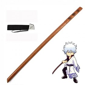 FREAZE Gintama Sakata Gintoki Swords, Anime Japonais Cosplay Costume Accessoires Katana en Bois, 120cm Épée De Samouraï Fait 