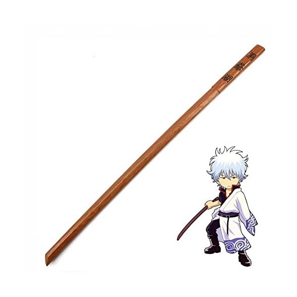 FREAZE Gintama Sakata Gintoki Swords, Anime Japonais Cosplay Costume Accessoires Katana en Bois, 120cm Épée De Samouraï Fait 