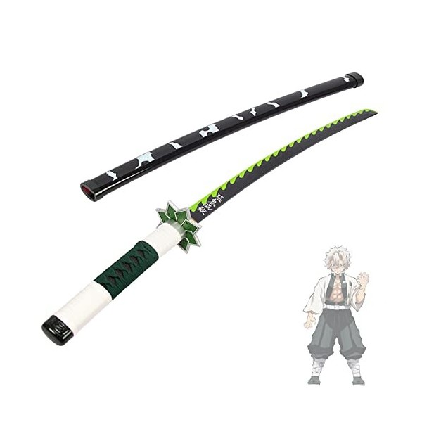 HASMI Katanas Slayer Blade Shinazugawa Sanemi, Arme Cos, Épée En Bois, Accessoires, Jouet Décoratif, 76Cm/104Cm Pour Enfants,