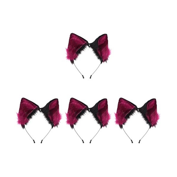 FRCOLOR Bandeau Doreille 3 Pièces Renard Costume Décor Accessoire Halloween Faveur Couleur Cerceaux Bandeau Animal Jour Cerc