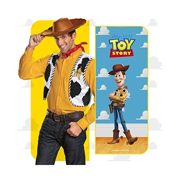 DISGUISE Deguisement Officiel Kit Accessoire Deguisement Woody Adulte, Deguisement Toy Story Adulte, Costume Woody, Deguiseme