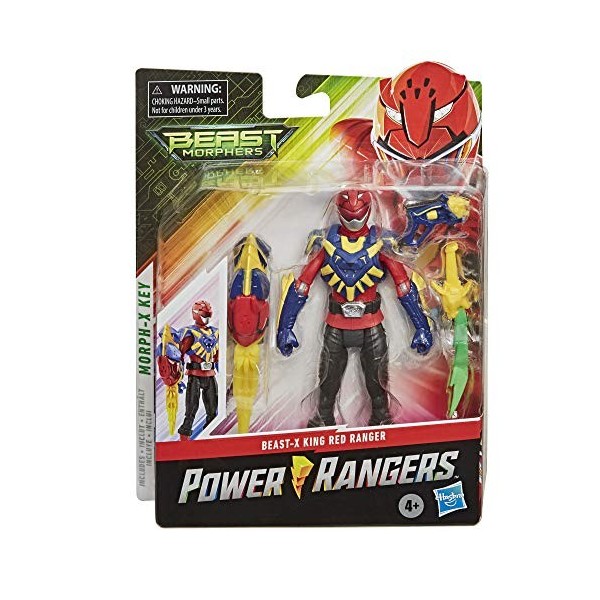 Power Rangers Beast Morphers Beast-X King Red Ranger Figurine jouet inspiré de lémission télévisée 15,2 cm