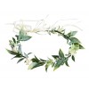 DDazzling Green Leaf Serre-tête à fleurs deucalyptus pour femmes et filles – Accessoire photo de mariée vert 