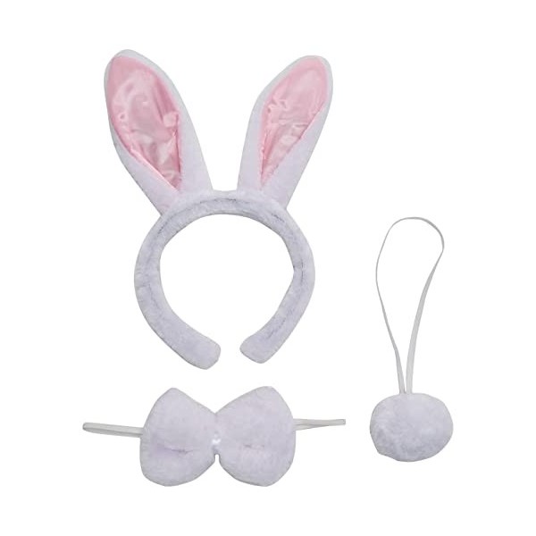 Forum Novelties Kit daccessoires de déguisement pour Femme - Lapin Blanc/Rose - Taille Unique