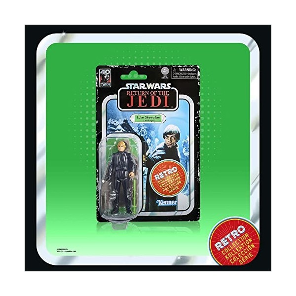 Hasbro Star Wars Retro Collection, Luke Skywalker Jedi Knight , Star Wars : Le Retour du Jedi, Figurine de Collection, échel