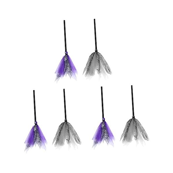 Toyvian Juguetes Para Niños 10 Pièces Balai De Sorcière Jeu De Rôle Jouets pour Enfants Costume De Fête dhalloween De Balai 