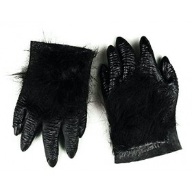Forum Novelties Accessoire de Costume Mains poilues, Noir, Taille Unique Homme