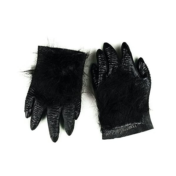 Forum Novelties Accessoire de Costume Mains poilues, Noir, Taille Unique Homme