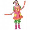 Funny Fashion Deguisement Carnaval : Costume Clown Fluo Taille : 6/8 ans 114 à 126 cm 