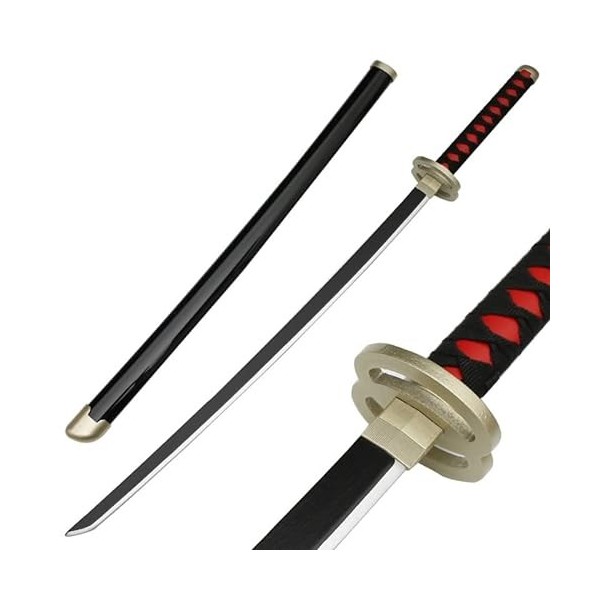 LLYLAY Épée Demon Slayer en Bois,Katana Sword,Objets de Collection,Katana pour Accessoires de Cosplay Jouets Anime samouraï,A