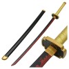 z&dw Demon Slayer Wooden Sword Prop Arme Modèle, Katana pour Les Amateurs danime, Accessoires de Cosplay épée Jouet/Black / 