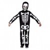 Costume de squelette - zombies - déguisements pour enfants - halloween - carnaval - monstre - mort - os - couleur noire - enf