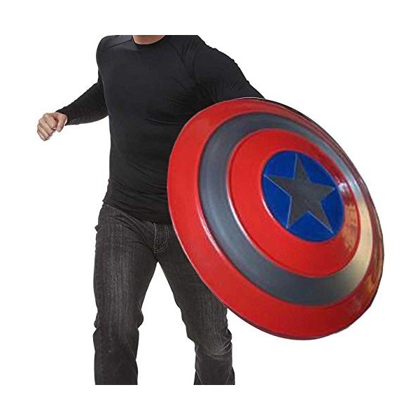 sookin Captain America Shield Iron Art Shield Cosplay Accessoires RéTro Costume Bouclier Halloween pour Adultes et Enfants Je