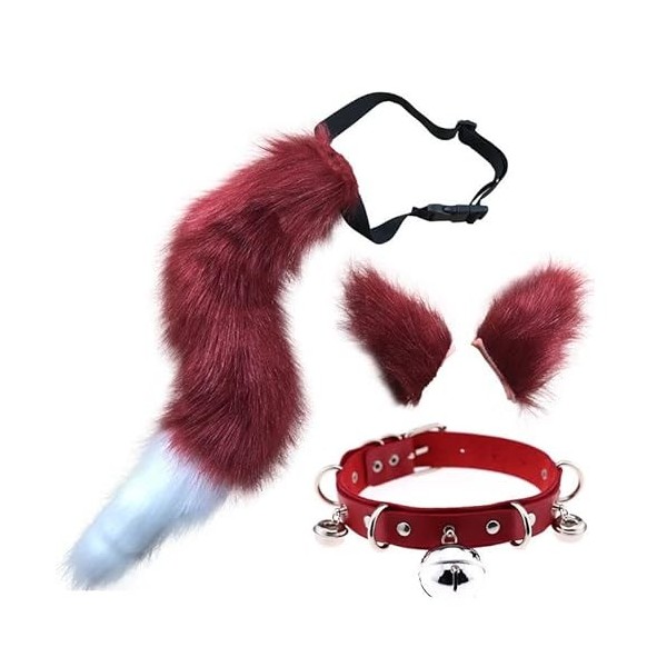 Comic-Con Ensemble de personnage de déguisement fait main avec oreilles de queue de cheval - Accessoires de fête dHalloween 