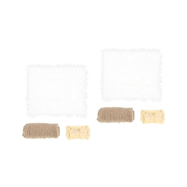 Toyvian 3 Ensembles DAccessoires De Photographie Pour Bébé Nouveau-Né Couverture Mensuelle Accessoires Photo Vêtements Pour