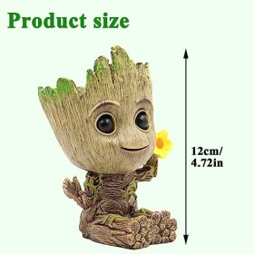 OBLRXM Groot Figure, 2 Pièces Groot Figurines Set, Groot Figurine, Groot Figurine Gâteau Toppers, Décoration de Gâteau, Poupé