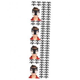 Toyvian 80 Pcs Masques Mauvais Halloween Loup Accessoires DAnniversaire Grande Robe Mignonne Pour Les Yeux De Renard Noir Dé