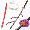 THIKK 104cm Demon Slayer Anime épée Katana Kokushibou Samurai Épée Accessoires Modèle, Fans DAnime Cosplay Kokushibou Hallow