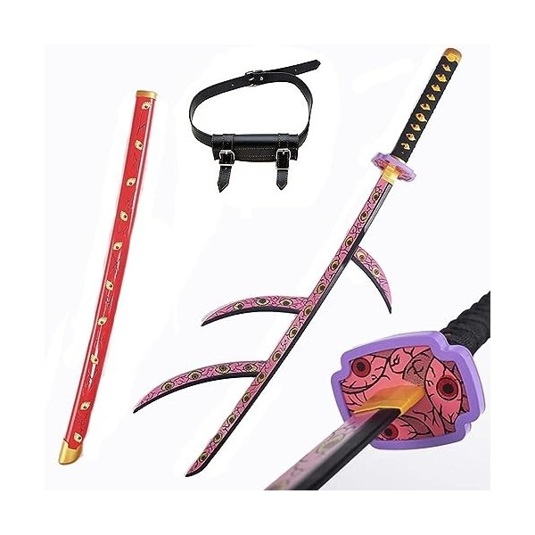 THIKK 104cm Demon Slayer Anime épée Katana Kokushibou Samurai Épée Accessoires Modèle, Fans DAnime Cosplay Kokushibou Hallow