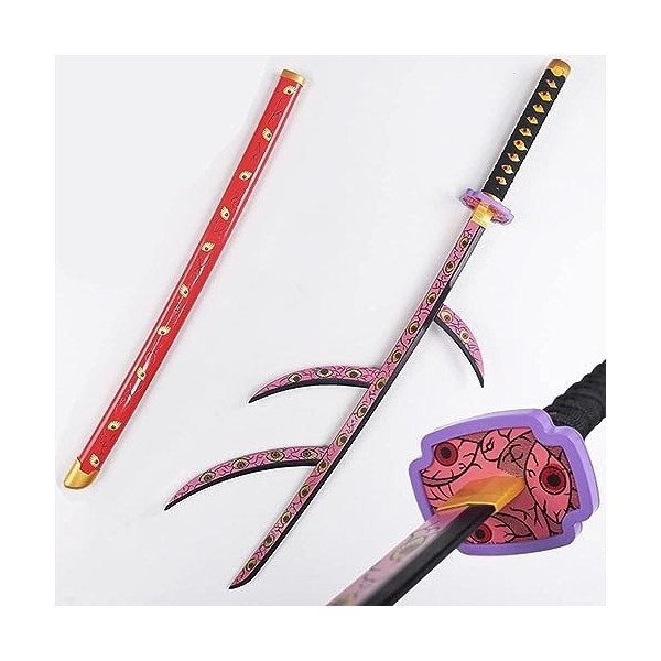 THIKK 104cm Demon Slayer Anime épée Katana Kokushibou Samurai Épée Accessoires Modèle, Fans DAnime Cosplay Kokushibou Hallow