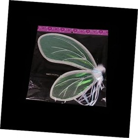 EXCEART 6 Pièces Coloré Papillon Ailes Halloween Décor Décor Fée Robe Papillon Habiller Costume Ailes Aile Organza Blanc Perf