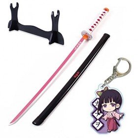 QAQWER Lame de Tueur de Démons Cos Samouraï Épée en Bois Accessoire Modèle Darme pour Les Amateurs Danime Accessoires de Co