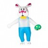 harayaa Costume de lapin gonflable drôle de Pâques Costume accessoire vêtements habiller costume de lapin complet du corps po