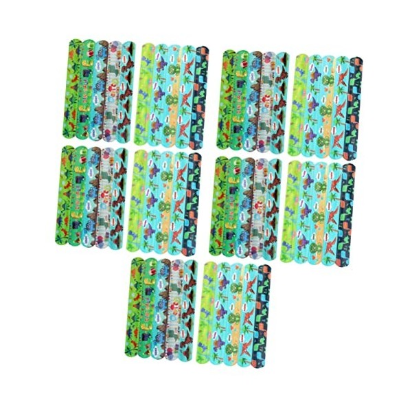 Toyvian 200 Pièces Cercle De Dinosaure Bracelets en Silicone pour Enfants en Vrac Bas De Noël pour Enfants Nativité pour Enfa