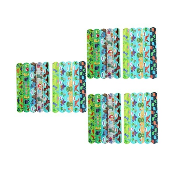 Toyvian 200 Pièces Cercle De Dinosaure Bracelets en Silicone pour Enfants en Vrac Bas De Noël pour Enfants Nativité pour Enfa