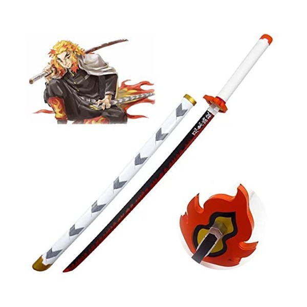 NIANXINN Katana Épée Slayer Blade Cos Bois Anime Ninja Épée Jouet Arme Accessoire Cosplay Prop Jouet pour Anime Fans Jour des