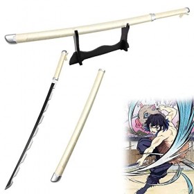 Uvency Slayer Cosplay Katanas, Hashibira Inosuke Anime Ninja Sword Toy, Formation Accessoires DÉpée En Bois,75/100Cm/Hashibi