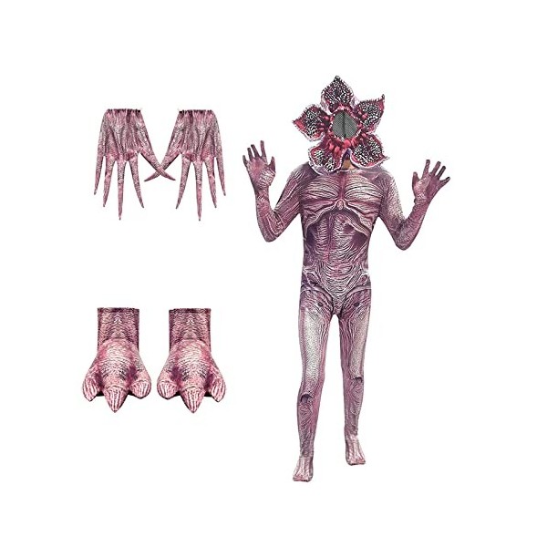 Saturey Costume étranger Demogorgon pour adultes et enfants fête effrayante cosplay combinaison et accessoires couleur : Tou