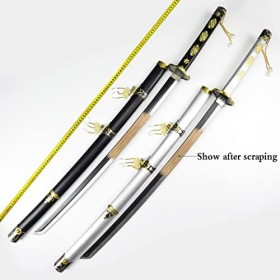 NIANXINN Katanas En Bois Pour Les Amateurs DAnime, Accessoire de Déguisement DÉpée de Guerrier Ninja, Épée de Samouraï En B