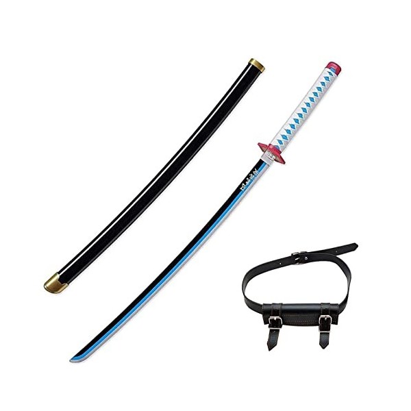 SSNG Convient À Cosplay Demon Demon Slayer Tomioka Giyuu Katana,Demon Slayer Accessoires,Pleine Longueur 104cm pour Les Amate