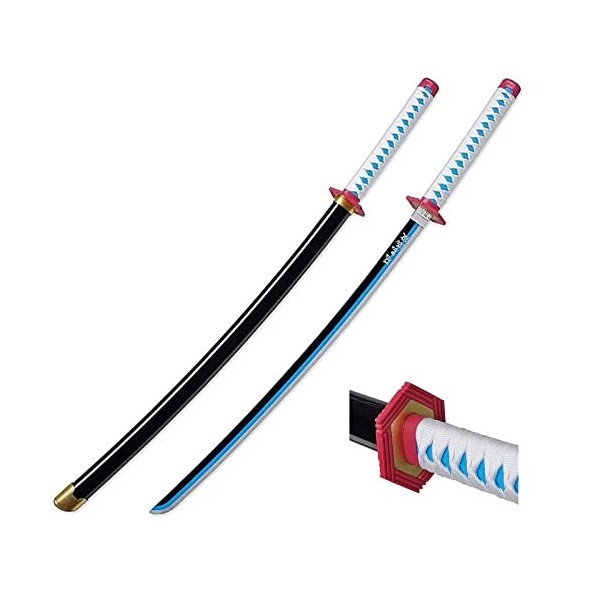 SSNG Convient À Cosplay Demon Demon Slayer Tomioka Giyuu Katana,Demon Slayer Accessoires,Pleine Longueur 104cm pour Les Amate