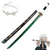 FQLY Demon Slayer Katana - Modèle Dépée DAnime, Lame en Bois De Épée Ninja, Accessoire pour Déguisement Oriental, Halloween