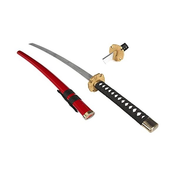 LixLan Épée Danime en Bois avec Fourreau, Accessoires Darme Dépée De Katana Jouet Dépée De Ninja Danime,Fans Danime Hal