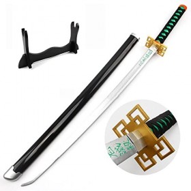 ZJIEX Enfants Épée dAnime Épée en Bois Cosplay Tokito Muichiro Accessoires dhalloween 100cm Katana Japonais COS Katana Demo