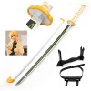 YPDHUA 41 Katana Sword Sword En Bois Sabord Saburai Sword Set Swork Sword Zenitsu Couteau Jouet Avec Porte-Couteau Et Couteau