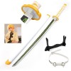 YPDHUA 41 Katana Sword Sword En Bois Sabord Saburai Sword Set Swork Sword Zenitsu Couteau Jouet Avec Porte-Couteau Et Couteau