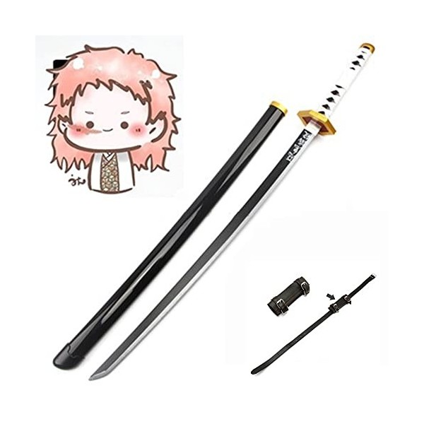 ZJIEX 100cm Katana Demon Slayer COS Sabito Épée Katana Épée dAnime en Bambou Fan di Anime Épée de Tueur de Démons Cosplay Ac