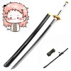 ZJIEX 100cm Katana Demon Slayer COS Sabito Épée Katana Épée dAnime en Bambou Fan di Anime Épée de Tueur de Démons Cosplay Ac