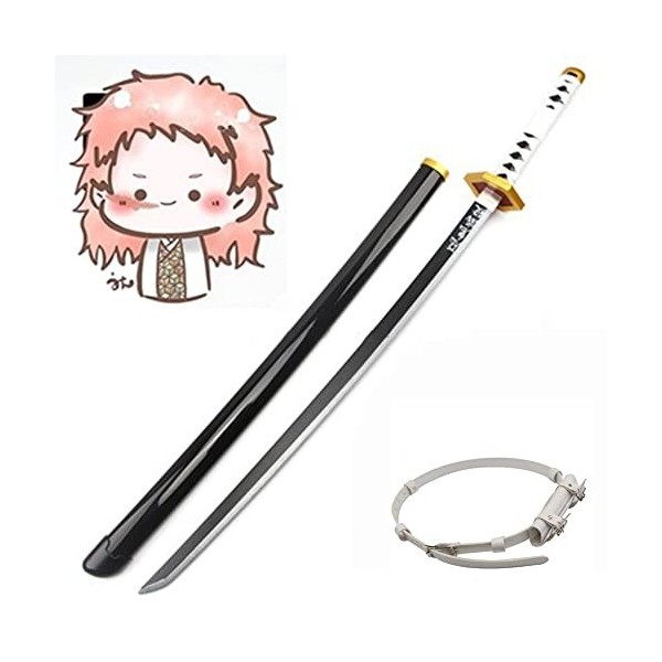 ZJIEX 100cm Katana Demon Slayer COS Sabito Épée Katana Épée dAnime en Bambou Fan di Anime Épée de Tueur de Démons Cosplay Ac