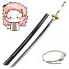 ZJIEX 100cm Katana Demon Slayer COS Sabito Épée Katana Épée dAnime en Bambou Fan di Anime Épée de Tueur de Démons Cosplay Ac