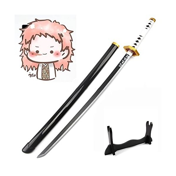 ZJIEX 100cm Katana Demon Slayer COS Sabito Épée Katana Épée dAnime en Bambou Fan di Anime Épée de Tueur de Démons Cosplay Ac