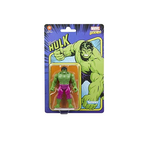 Marvel Legends Series Retro 375 Collection, Figurine articulée de Collection Hulk de 9,5 cm