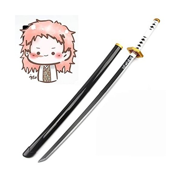 ZJIEX 100cm Katana Demon Slayer COS Sabito Épée Katana Épée dAnime en Bambou Fan di Anime Épée de Tueur de Démons Cosplay Ac