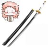 ZJIEX 100cm Katana Demon Slayer COS Sabito Épée Katana Épée dAnime en Bambou Fan di Anime Épée de Tueur de Démons Cosplay Ac